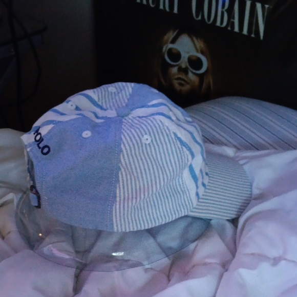 Polo by Ralph Lauren Blue and White Striped Hat - Picture 5 of 10